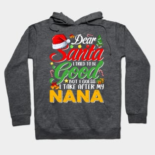 Dear Santa I Tried To Be Good But I Take After My Nana Hoodie